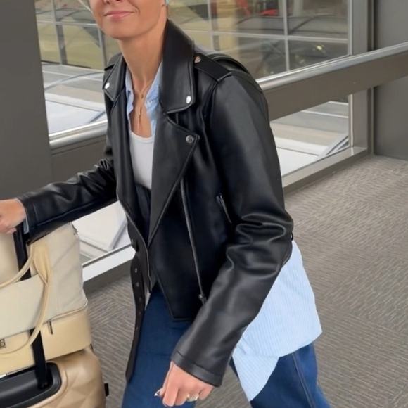 Rebecca Minkoff black leather moto jacket - Picture 14 of 14